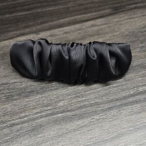 Elegant Black Satin Scrunchie